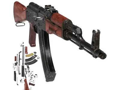 AKM Automatic Rifle 3D model
