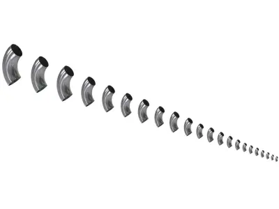 90 DEGREE WELDED STEEL ELBOWS-DIN2605 3D model