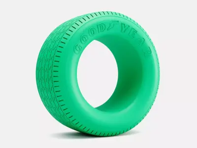 15x10 Goodyear Blue Streak 800 Tire 3D print model