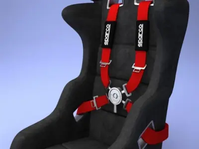 Car Seat WRC sparco 3D model