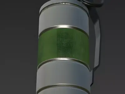 Tactical Military Smoke Grenade Canister 3D Model Low-poly 3D model