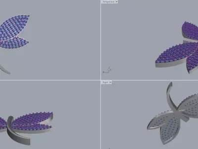 dragonfly butterfly necklace 3D print model