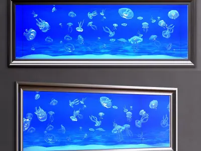 aquarium with jellyfish 3D model