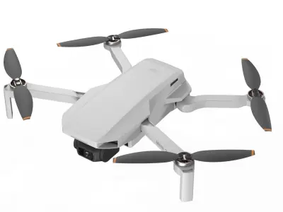 DJI Mini 2 Quadcopter remote controlled drone 3D model