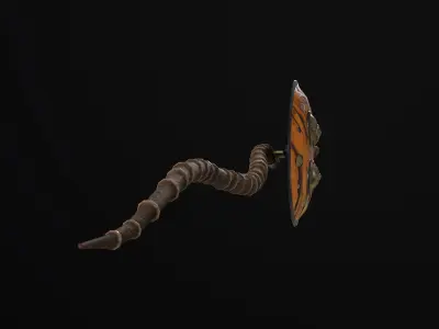 Tiger Pelt Maduvu - Tamil Melee Weapon Low-poly 3D model