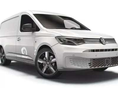 Volkswagen Caddy Commerce Pro Van Maxi 2021 3D model