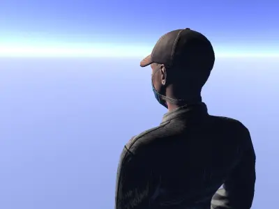 Andy - animated rigged Survivor Man Low-poly 3D model