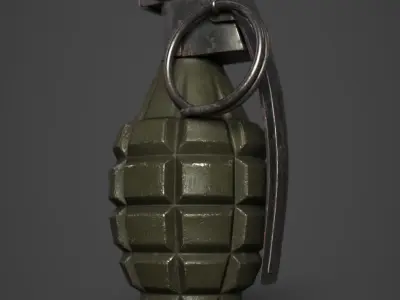 MK2 Grenade Free low-poly 3D model