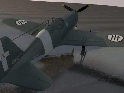 SAI Ambrosini S-403 Dardo 3D model