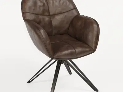 Swivel Design Leather Chair Irene Free low-poly 3D model