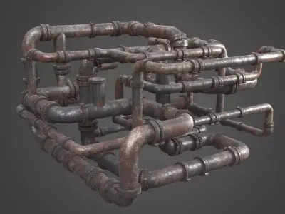 Factory Element - Pipe Maze 3D model