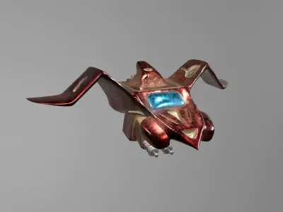 Alien Spaceship Low-poly 3D model