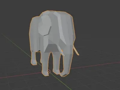 Low Poly Elephant Free low-poly 3D model
