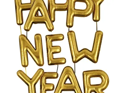Happy New Year by Thekeeledeal Free low-poly 3D model