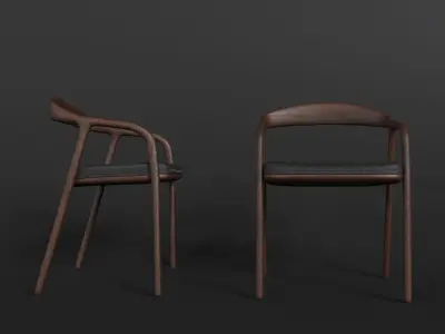 wooden chair Free 3D model get