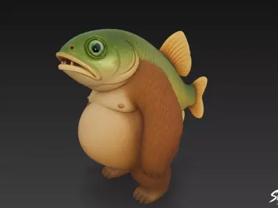 Trippi Troppi - Italian Brainrot Low-poly 3D model