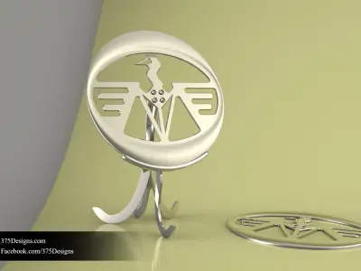 375 Automotive Logo Free 3D model