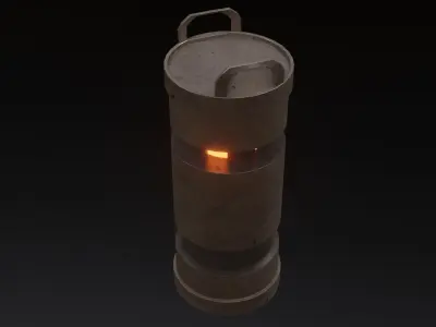 Nuclear Reactor Bomb Chamber Free low-poly 3D model