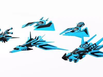 low poly space ship Low-poly 3D model purchase