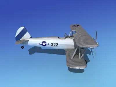 Stearman PT-17 Kaydet V11 3D model