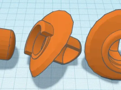 3D Print Bird Feeder Port for Large Format Wine Bottle Feeders Free 3D print model