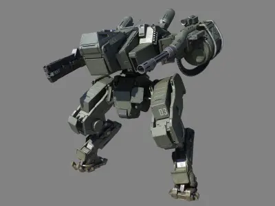 Mech Fighter 2 texture 3D model