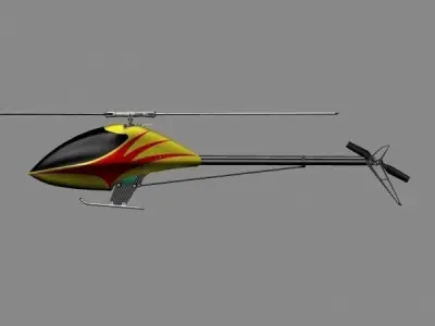 Low-poly Helicopter RC model Low-poly 3D model