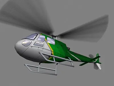 As-350 V3 Helicopter Low-poly 3D model
