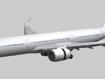Airbus A350-900 XWB Low-poly 3D model