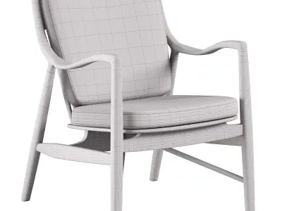 Aalborg Armchair dark gray By DeepHouse 3D model