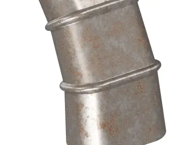 Rusty HVAC Oval Elbow Air Duct 3D model