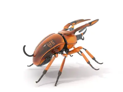 Copper Beetle model pack Low-poly 3D model
