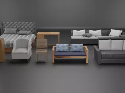 Furniture sofa bed Free 3D model