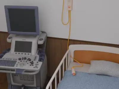 Private room at the hospital 3D model