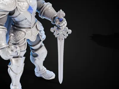 Stylized Sword - Ceremonial Royal Dignitarys - Game Ready 3D model