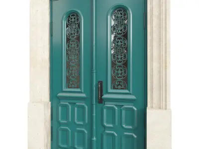 Entrance classic door 114 3D model
