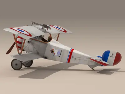 Nieuport 17 Lafayette Escadrille 2 3D model