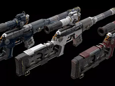 Sci-fi VSS Low-poly 3D model