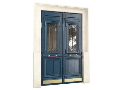 Entrance classic door 104 3D model