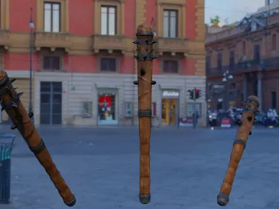 Mele weapon collection Free low-poly 3D model