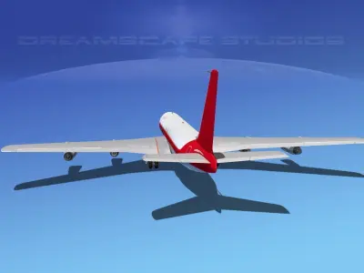 Boeing 707 Unmarked Cargo 3D model