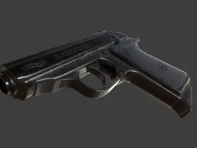 Walther PPK S 380 Low-poly 3D model