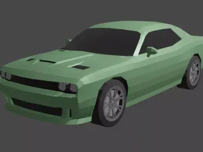 Dodge Challenger SRT Hellcat 2015 Free low-poly 3D model