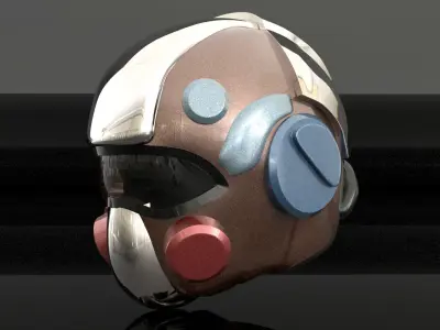 laos Game Helmet Low-poly 3D model