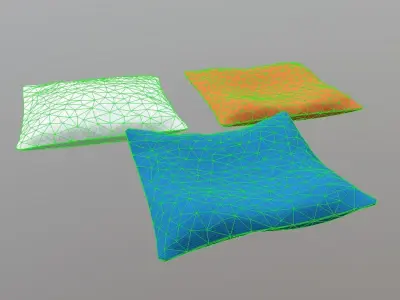 CC0 - Pillow three pillows Free low-poly 3D model