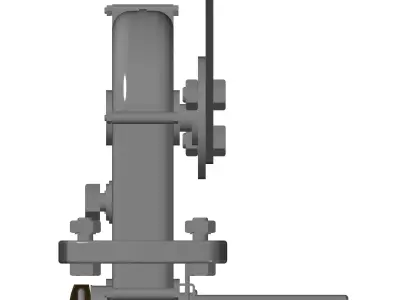 Medium voltage disconnecting switch - RLZ-20 Free 3D model