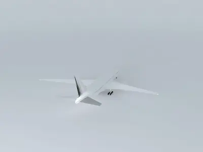 Template - Boeing 777-200LR Free 3D model