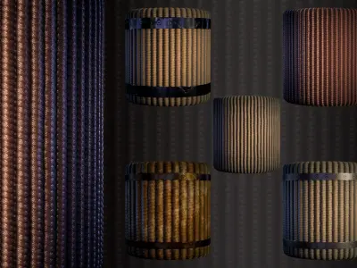 Rope with Metal Trims - Vol 01 - SBsar - Maps Texture