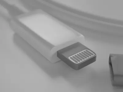 USB-C to Apple Lightning Cable 3D model