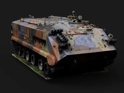 soviet military engineering abandoned vehicle photogrammetry Low-poly 3D model